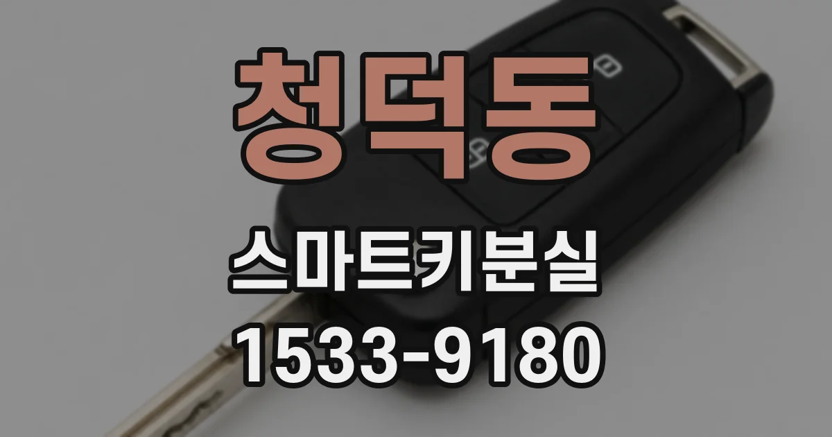 청덕동 스마트키분실