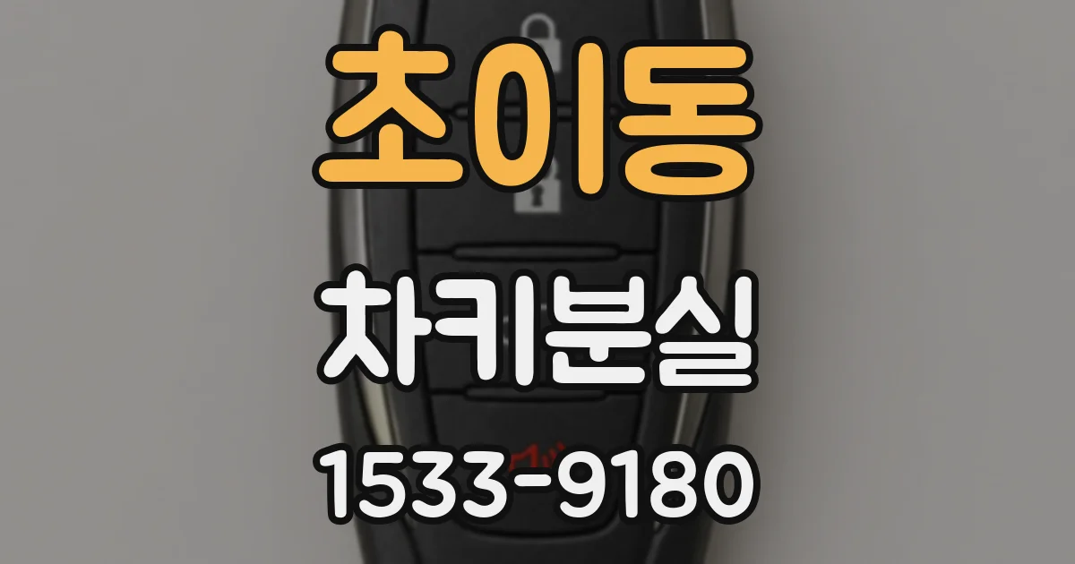 초이동 차키분실