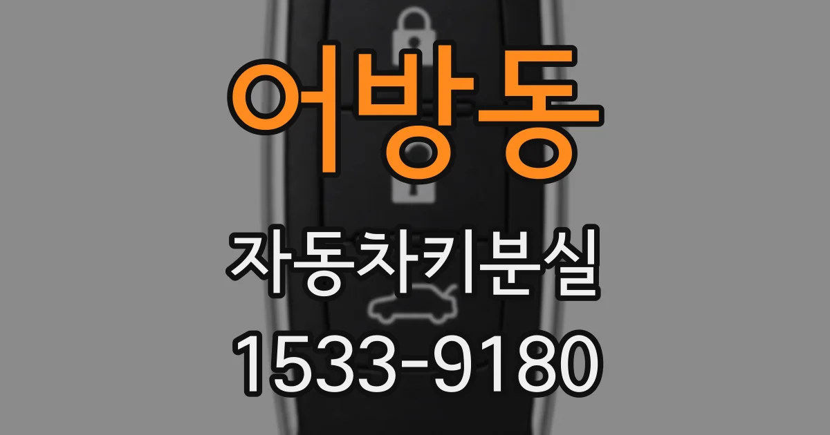 어방동 자동차키분실