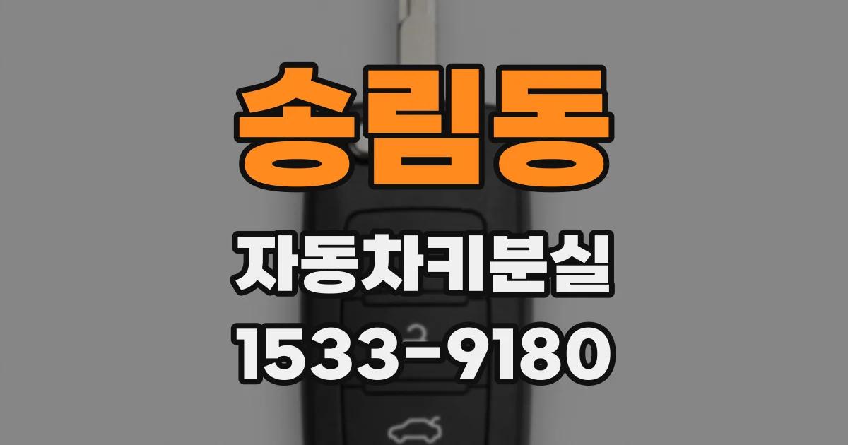 송림동 자동차키분실