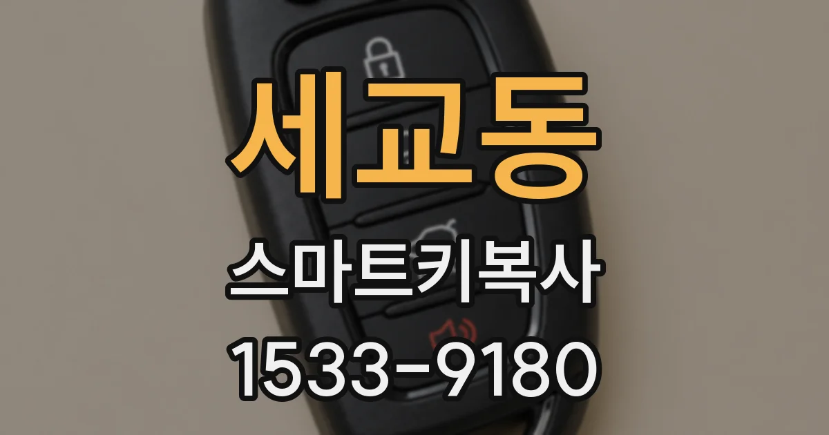 세교동 스마트키복사