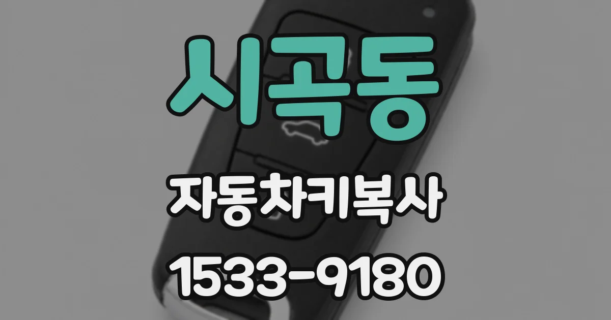시곡동 자동차키복사