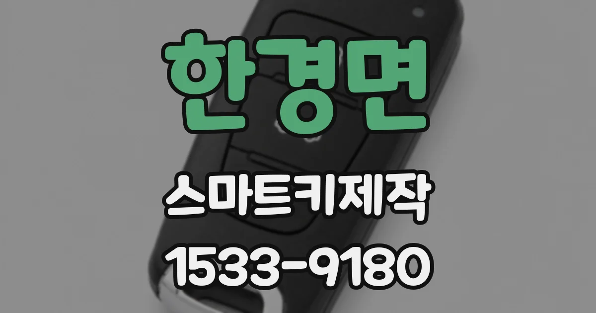 한경면 스마트키제작