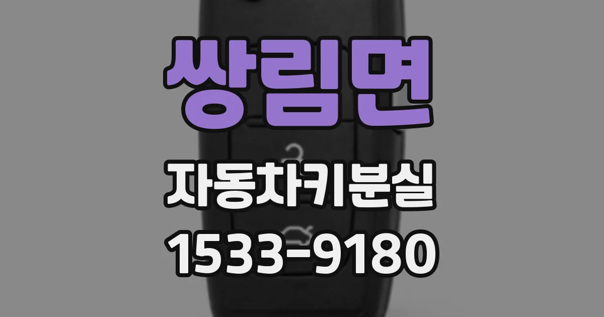 쌍림면 자동차키분실