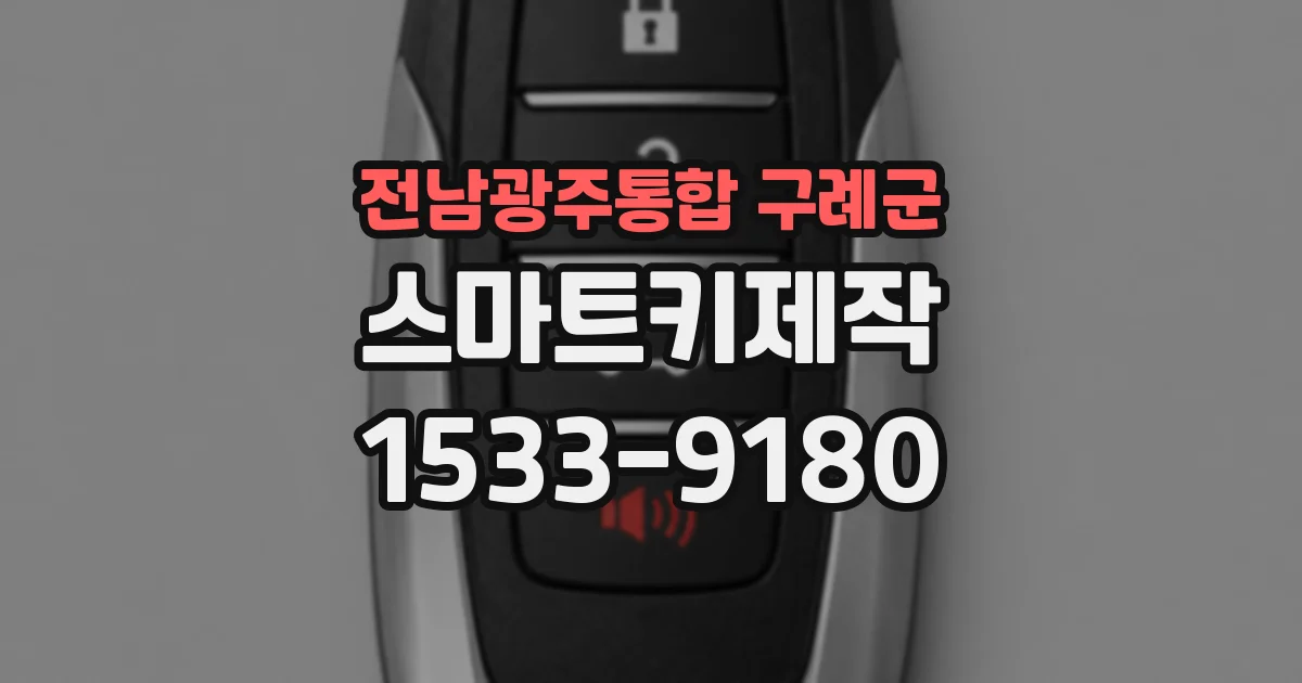 전남광주통합 구례군 스마트키제작