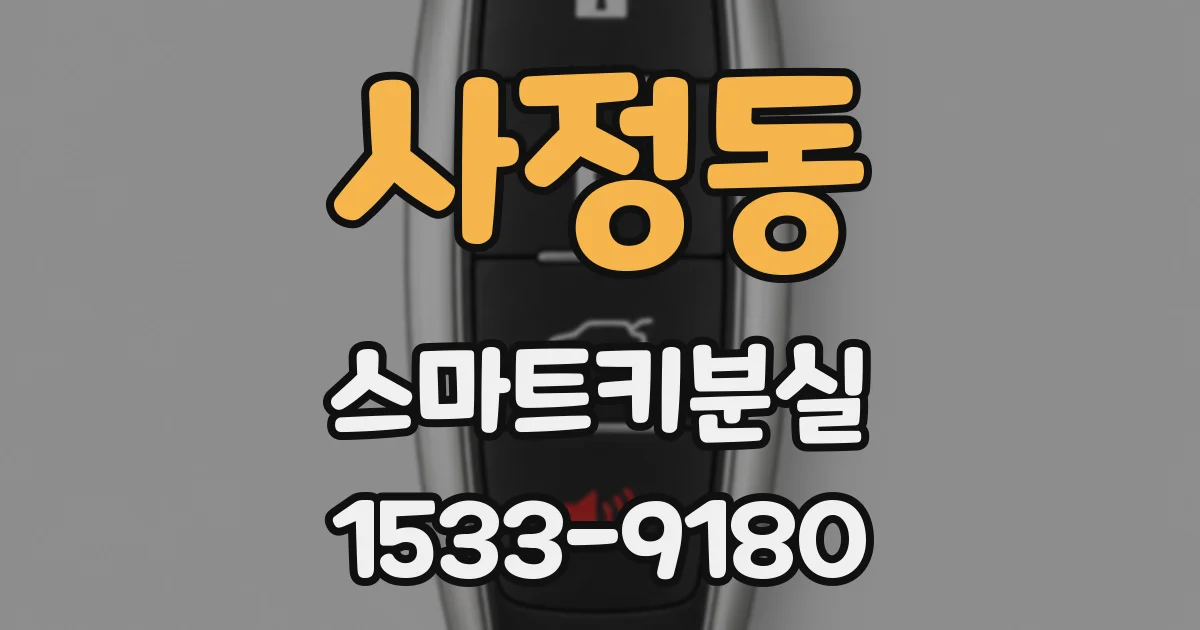 사정동 스마트키분실