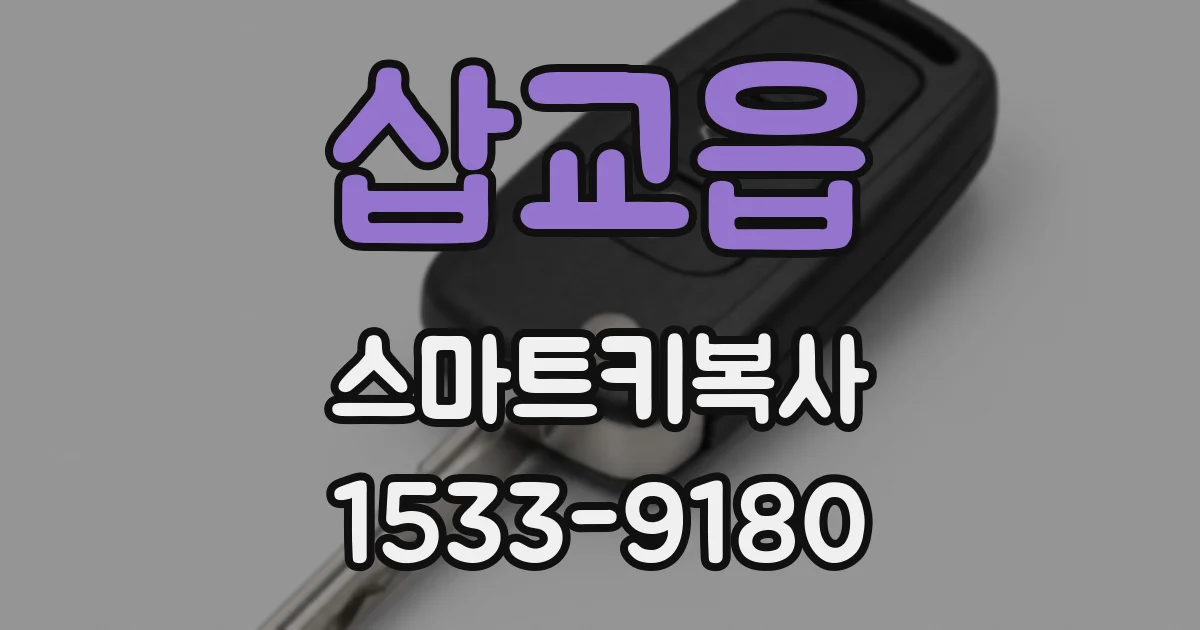 삽교읍 스마트키복사