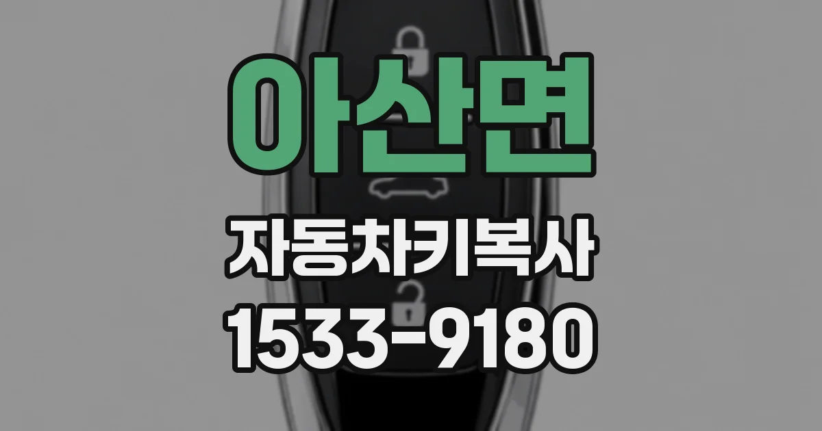 아산면 자동차키복사