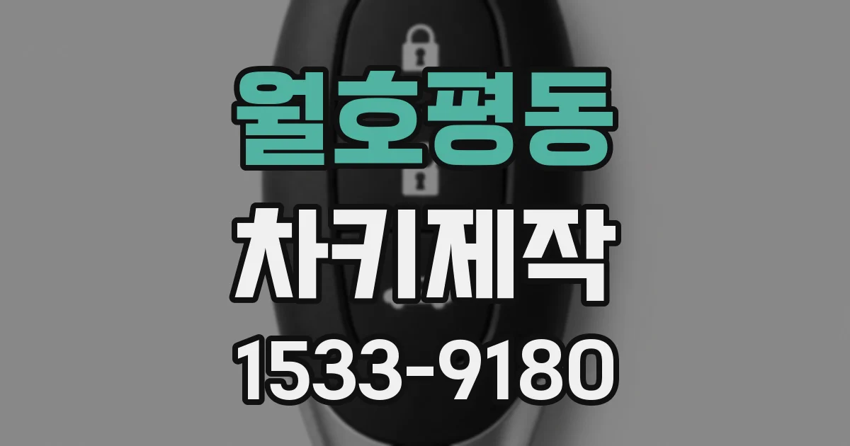 월호평동 차키제작