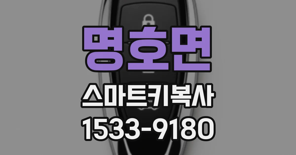 명호면 스마트키복사