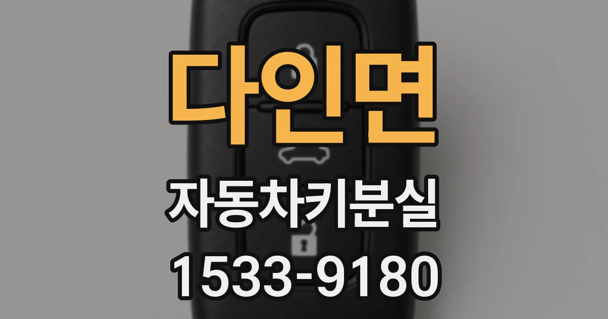 다인면 자동차키분실