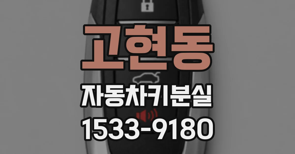 고현동 자동차키분실