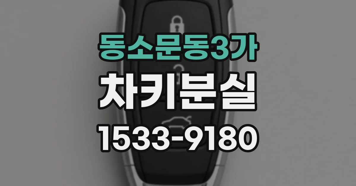 동소문동3가 차키분실