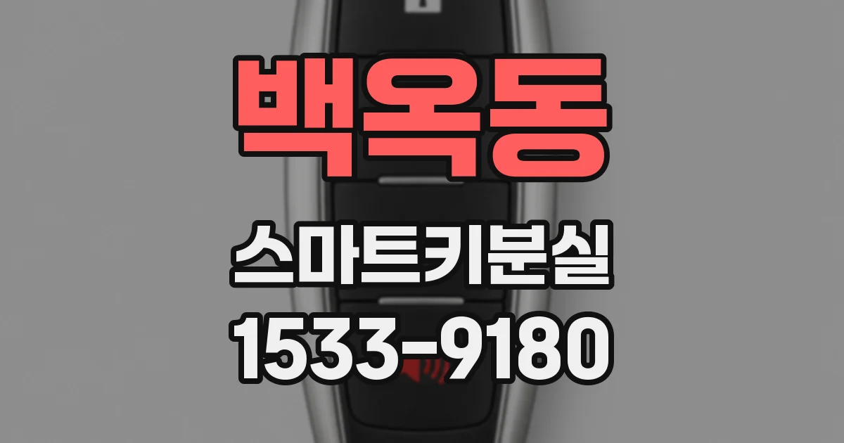 백옥동 스마트키분실