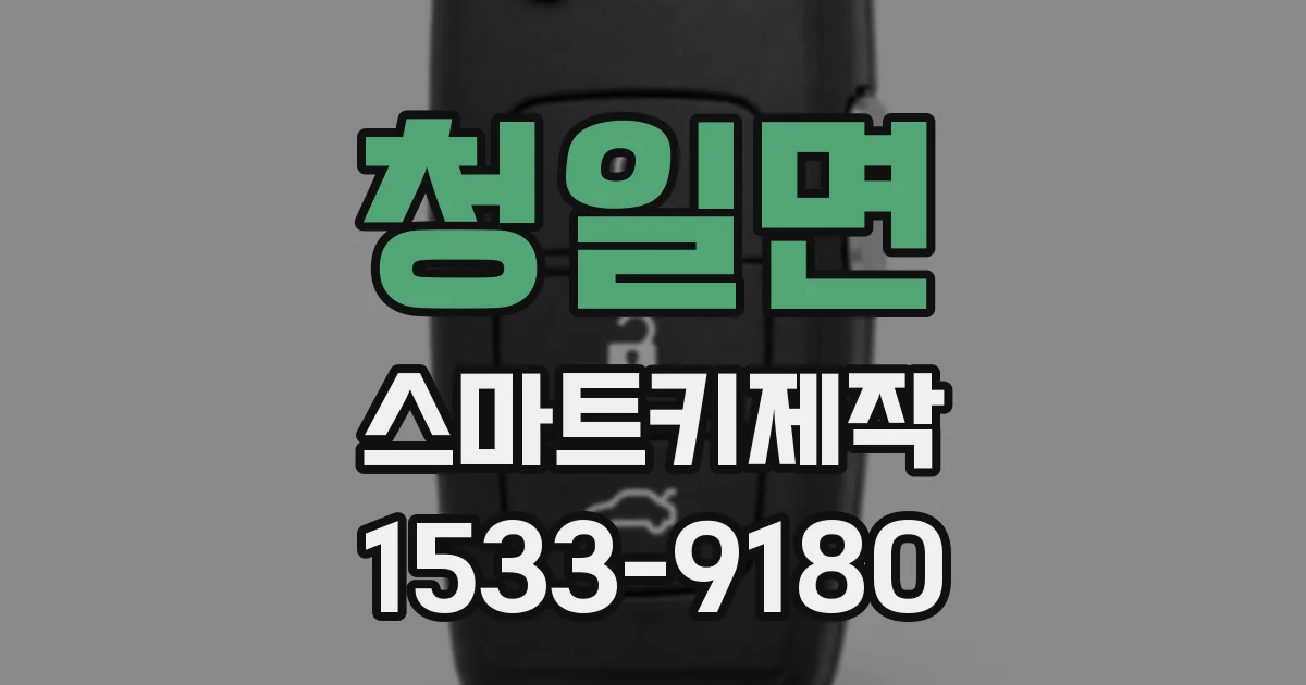 청일면 스마트키제작