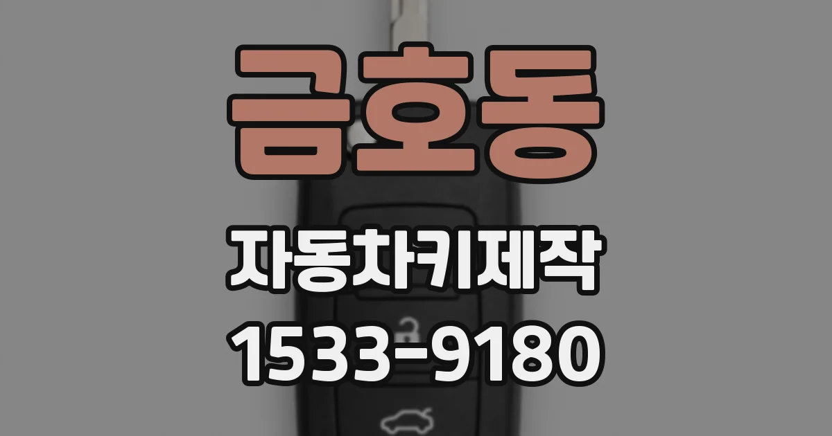 금호동 자동차키제작