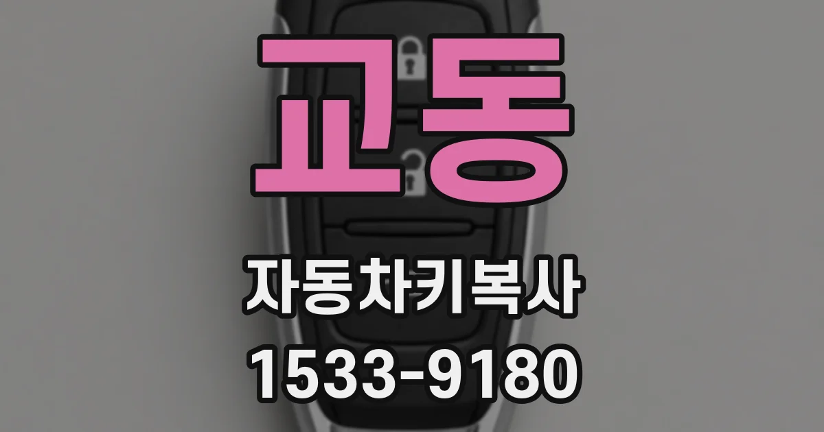 교동 자동차키복사