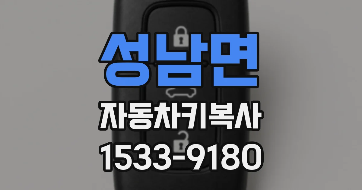 성남면 자동차키복사