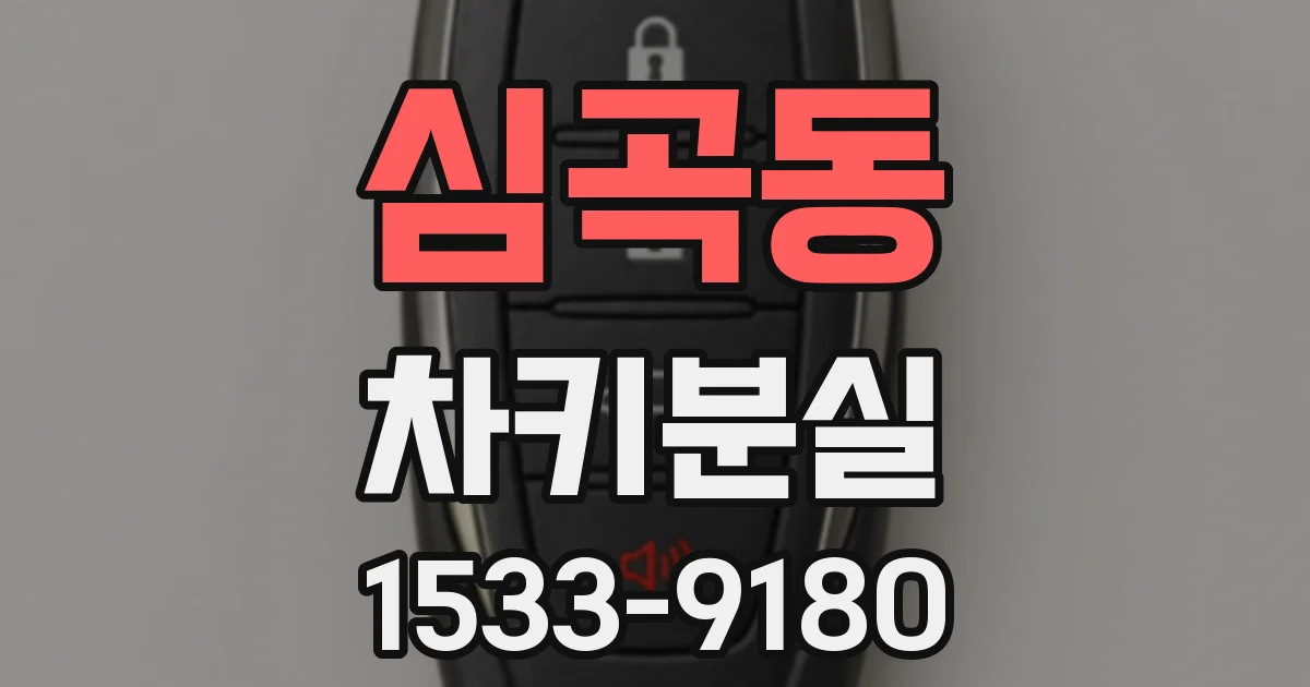 심곡동 차키분실