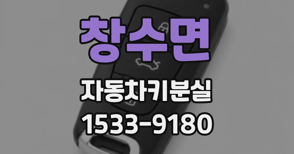 창수면 자동차키분실