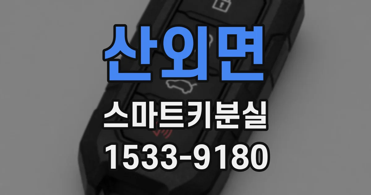 산외면 스마트키분실