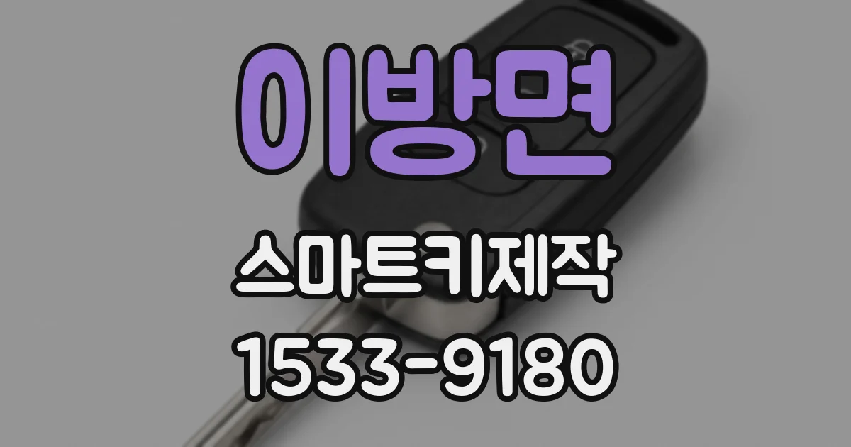 이방면 스마트키제작
