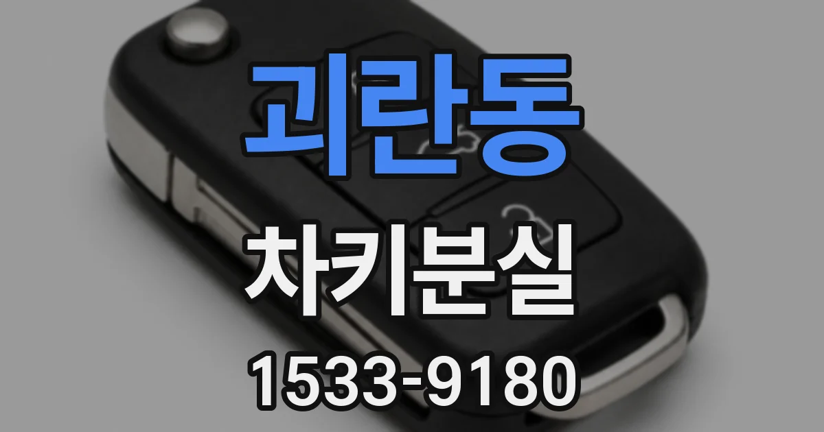 괴란동 차키분실