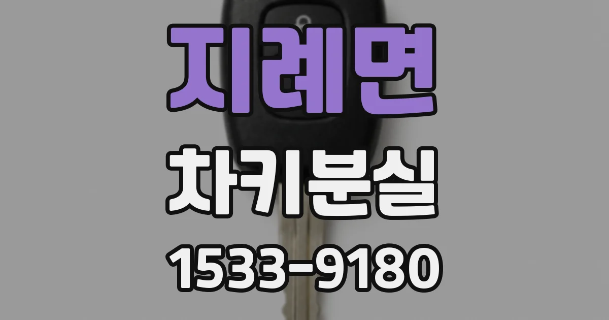 지례면 차키분실