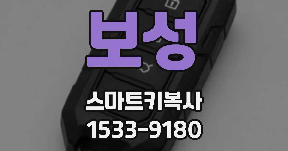 보성 스마트키복사