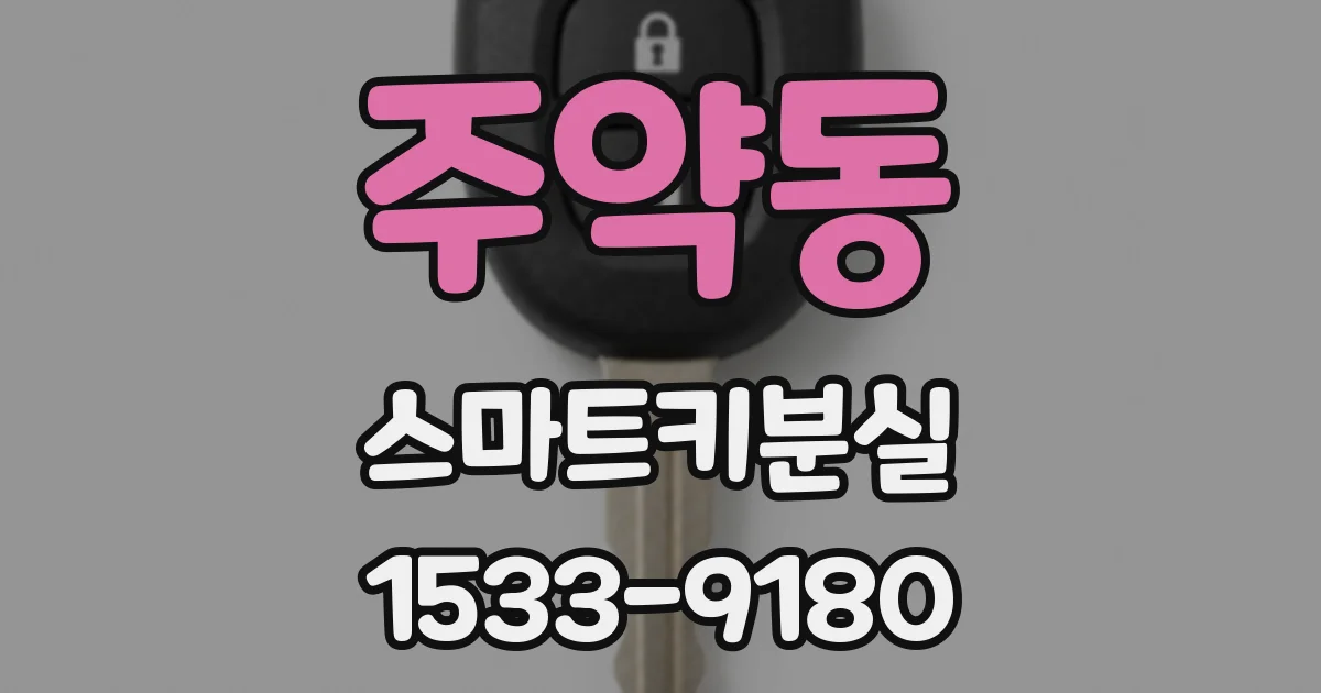 주약동 스마트키분실