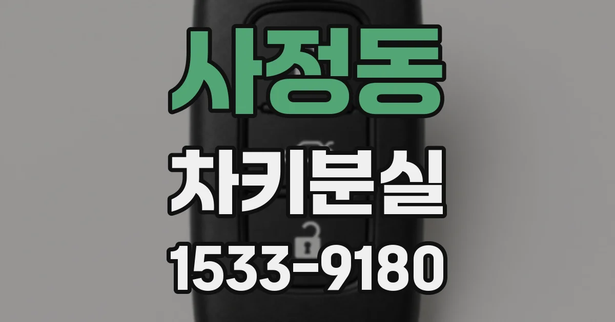 사정동 차키분실