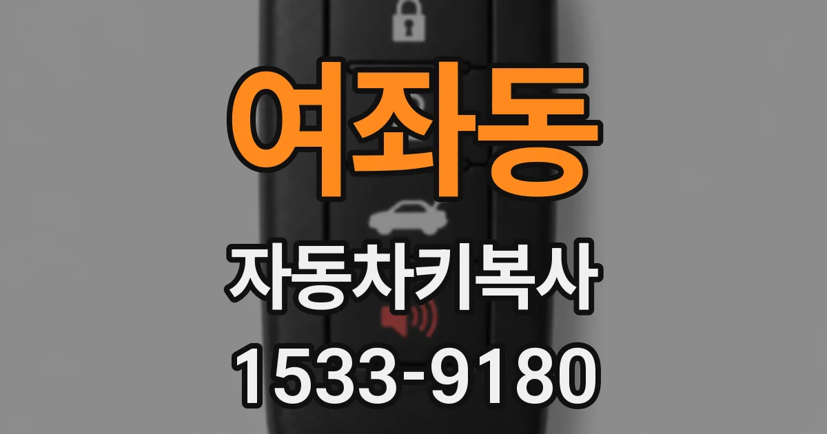 여좌동 자동차키복사