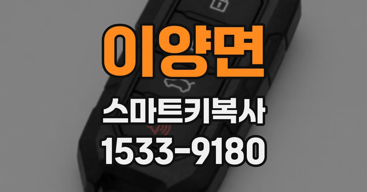 이양면 스마트키복사