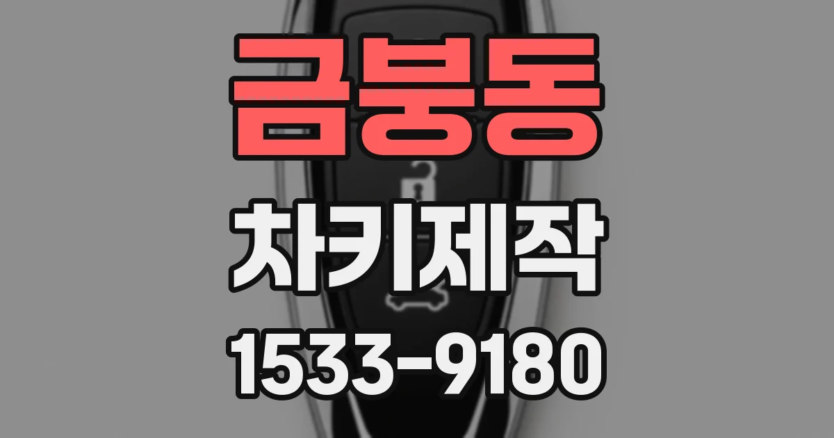 금붕동 차키제작