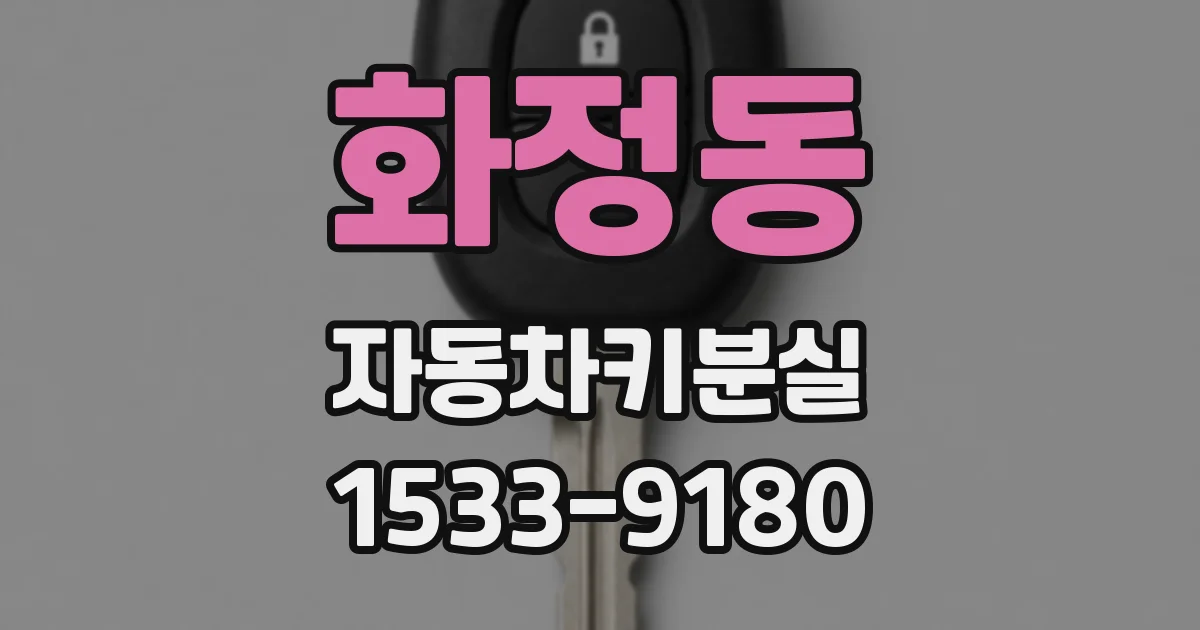 화정동 자동차키분실