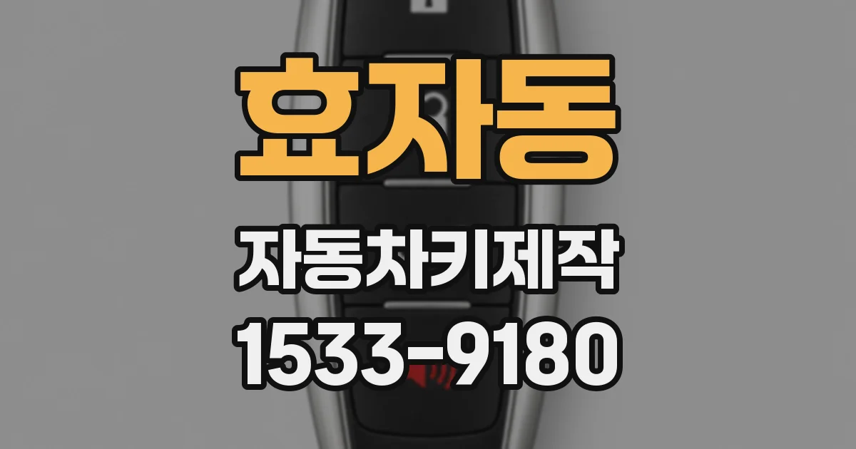 효자동 자동차키제작