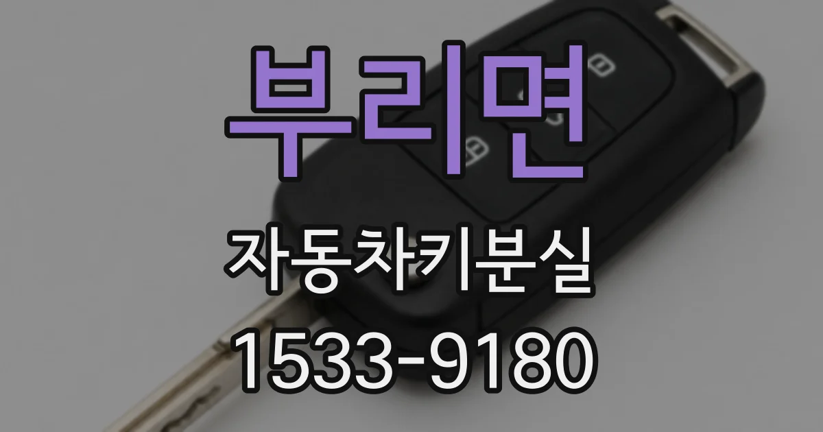 부리면 자동차키분실
