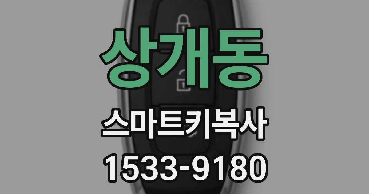 상개동 스마트키복사