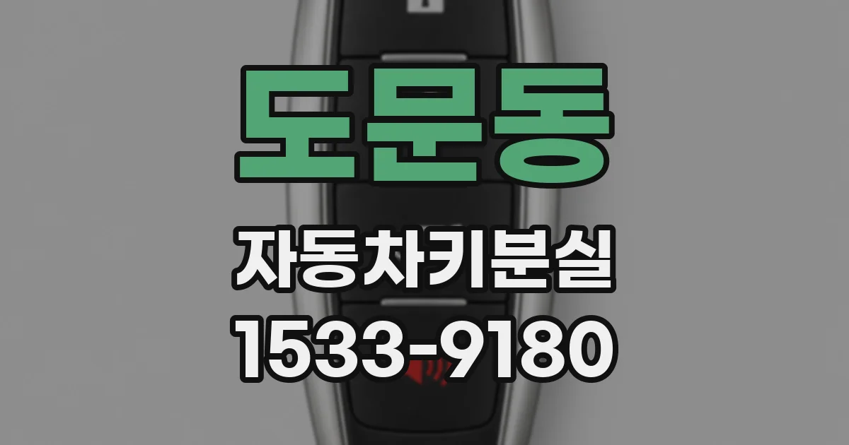 도문동 자동차키분실