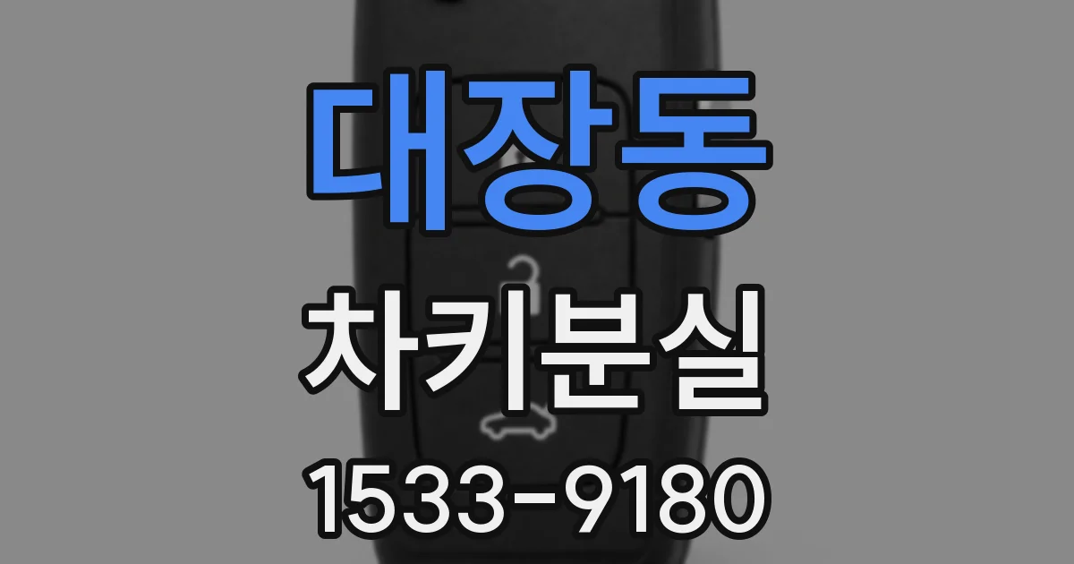 대장동 차키분실