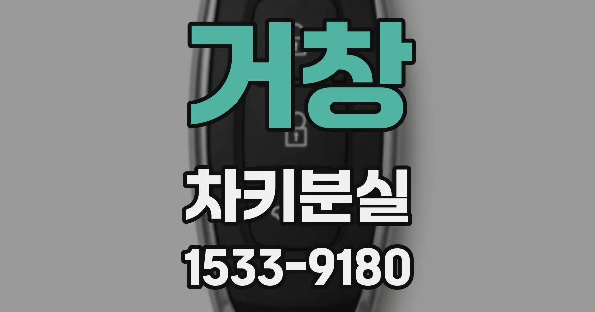 거창 차키분실