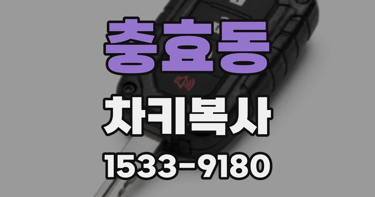 충효동 차키복사