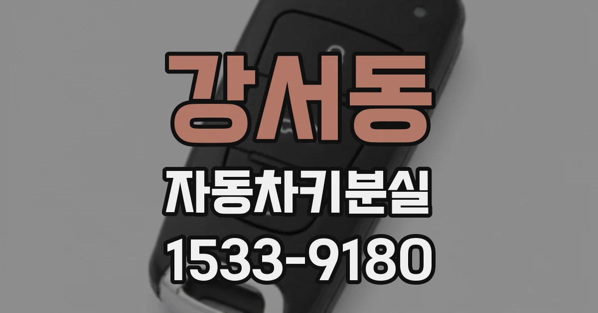 강서동 자동차키분실