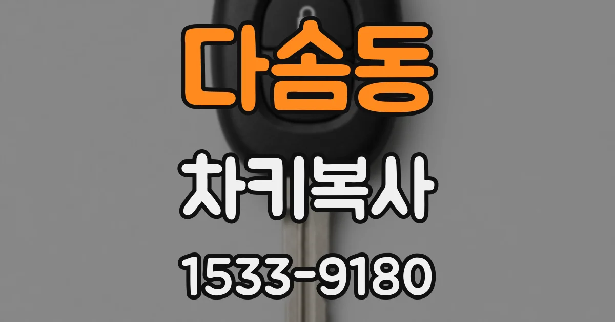 다솜동 차키복사