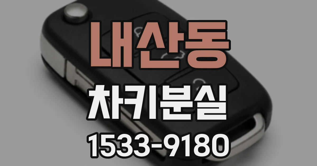 내산동 차키분실