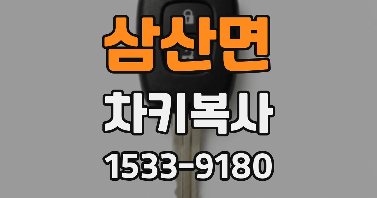 삼산면 차키복사
