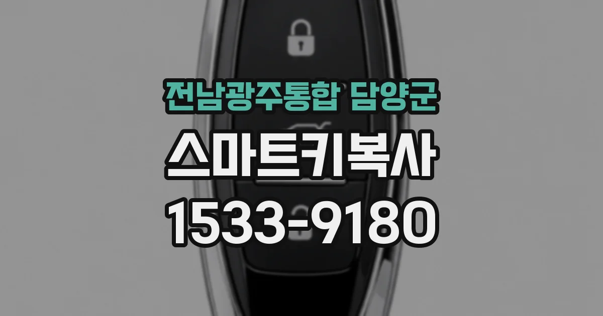 전남광주통합 담양군 스마트키복사