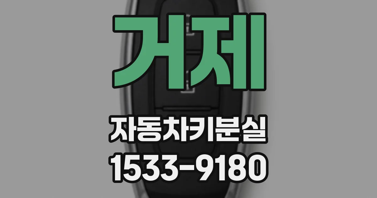 거제 자동차키분실