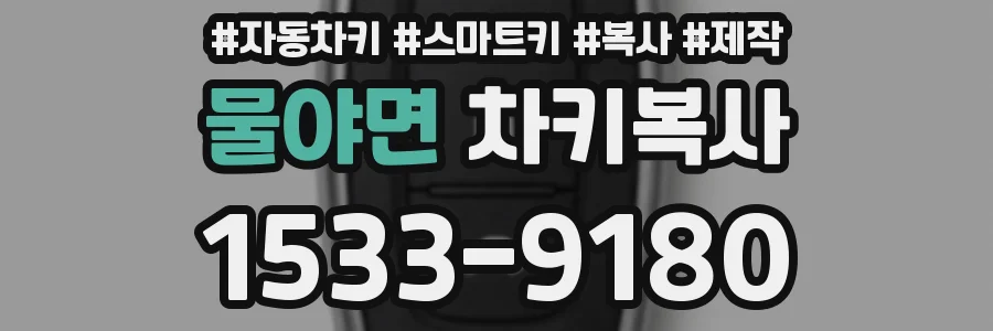 물야면 차키복사