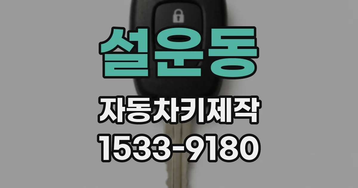 설운동 자동차키제작